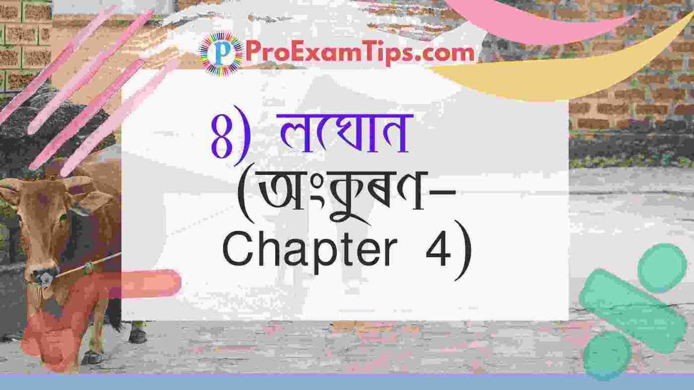 ( Class 4 Assamese Book  অংকুৰণ - Chapter 4)
