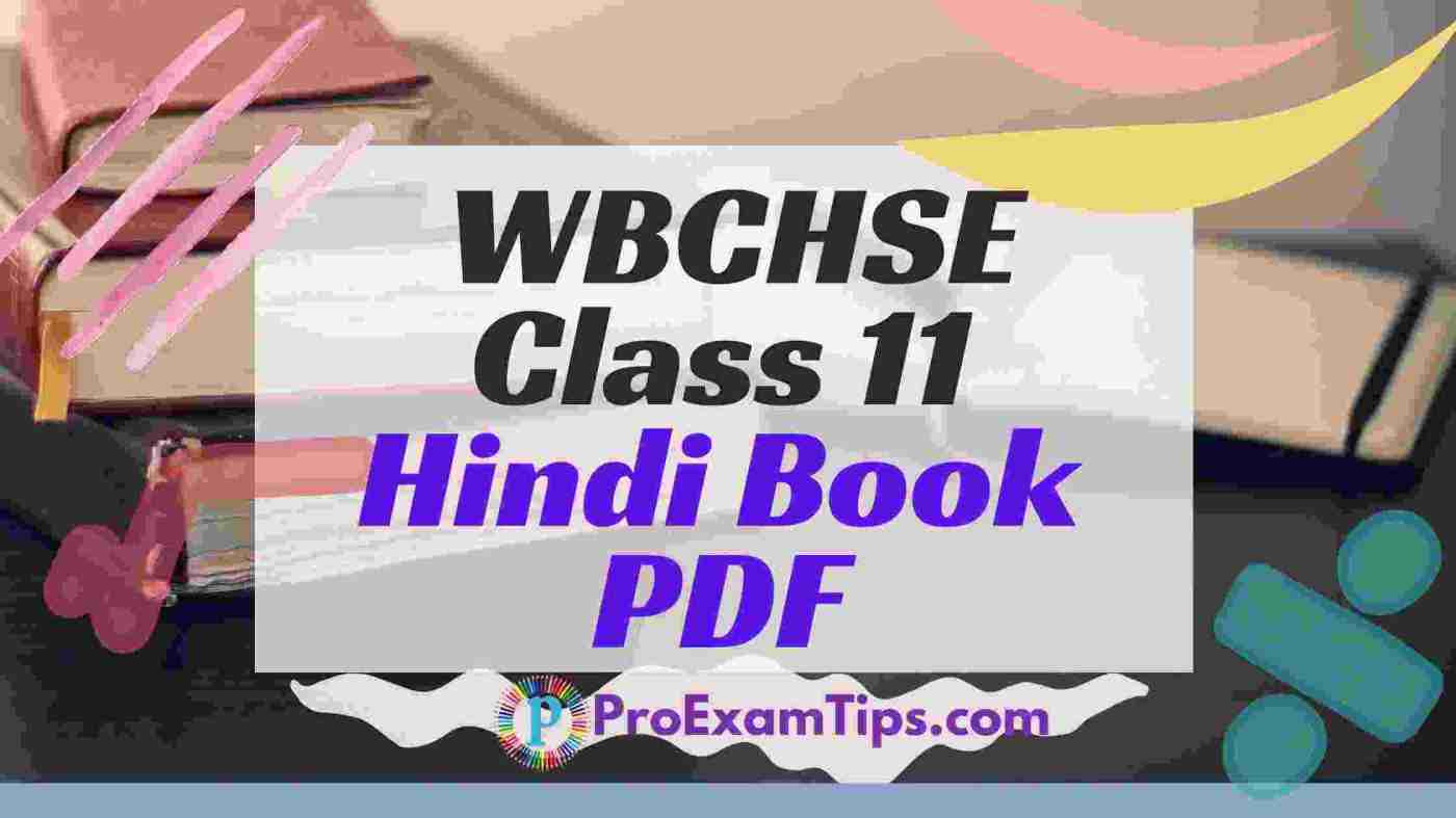  WBCHSE Class 11 Hindi Book PDF